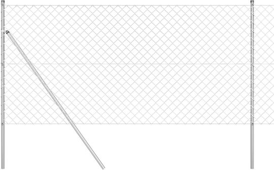 vidaXL Wire Fencing Galvanized Set Gray 1x10m