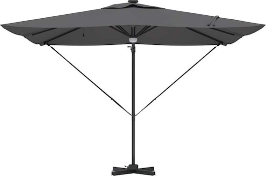 Umbrelă Suspendată Din Aluminiu Gri 6x6xÎnălțime2.7m