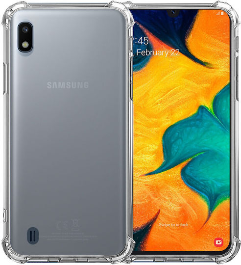 Samsung A10 Shockproof Case Transparent Silicone Anti-drop Corners Plastic Back Ishield Clear