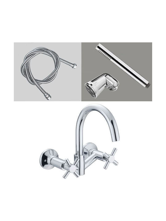 Tappa Mixing Sink Faucet Retro Silver