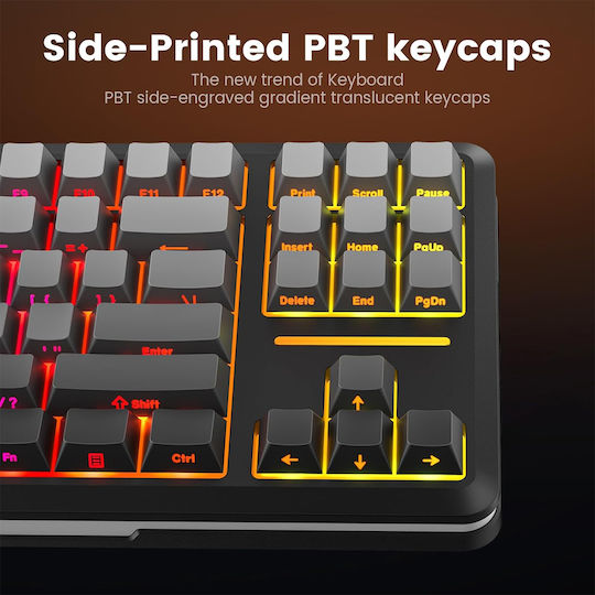 Redragon K734SP-RGB-PRO Ασύρματο Gaming Μηχανικό Πληκτρολόγιο 75% με RGB φωτισμό (Αγγλικό US)