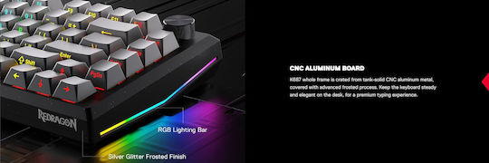 Redragon K687GG-RGB-PRO Wireless Gaming Mechanical Keyboard 65% with Custom Linear switches and RGB lighting (English US)