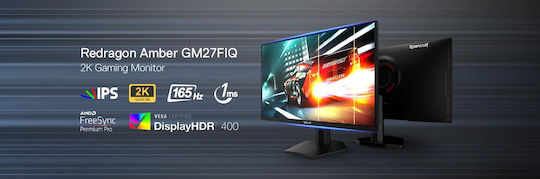 Redragon GM27X5QIPS IPS HDR Gaming Monitor 27 Diagonal QHD 2560x1440 165Hz with Response Time 1ms GTG
