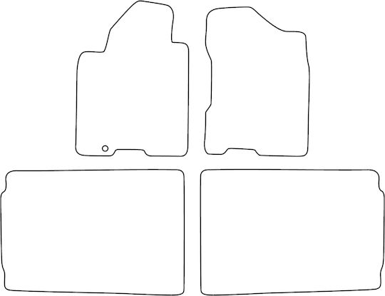 Velour Floor Mat Set Matching Nissan Titan 2003-2015 Blue Edging