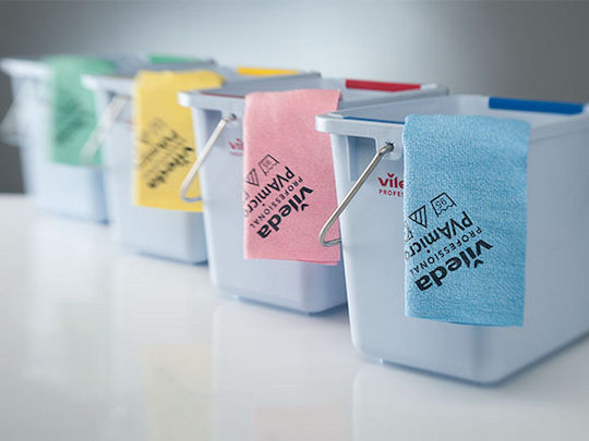 Vileda Micro Cleaning Cloths with Microfibers General Use Green 38x35cm