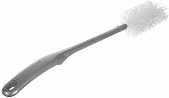 Brush INT000364 Πλαστική Βούρτσα Καθαρισμού με Λαβή για Μπουκάλια Ασημί