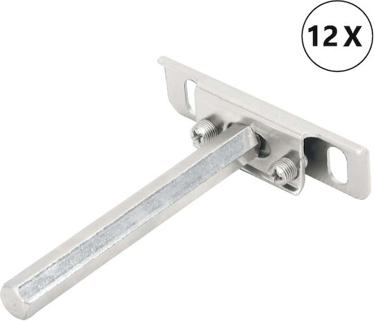 vidaXL Stainless Steel Shelf Brackets Silver 12x10mm 12pcs 4012403