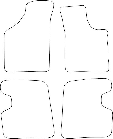 Set Velour Mats Matching Renault Twingo I 1993-2007 Blue Edging