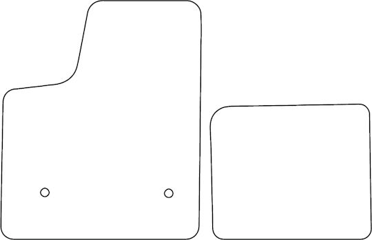 Set Velour Mats Matching Fiat Topolino 2023 Blue Edging