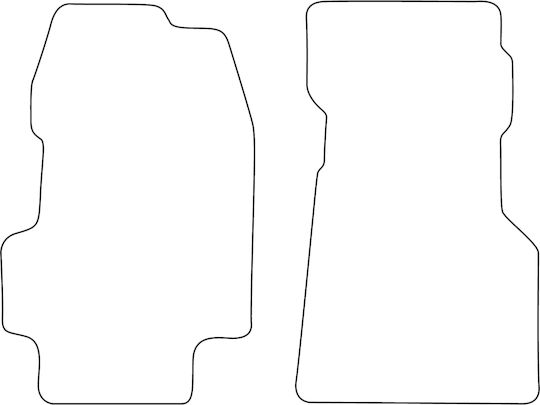 Set Velour Mats Matching Ford Transit I 1992-1999 Blue Edging