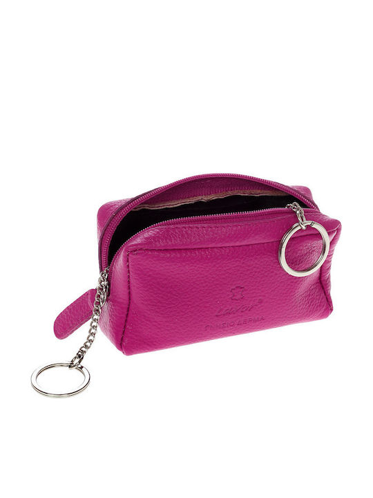 Small Leather Women's Wallet Classic with RFID Fuchsia