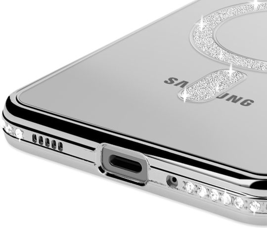 Avizar Diamond Case Samsung Galaxy A16 Magsafe Contour Strass Silver