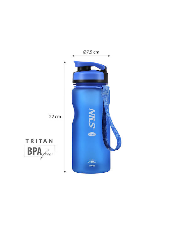 Nils Παγούρι Πλαστικό 600ml Μπλε
