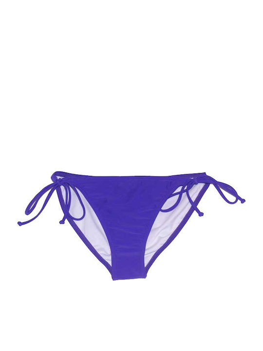 Leia Basic Tie Bikini Slip with Ties Purple
