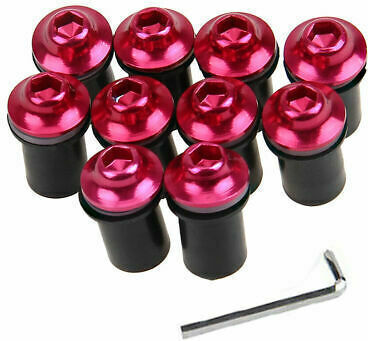 Motorcycle Fairing Bolts Set 10 Pieces M5 15mm Speed It Red