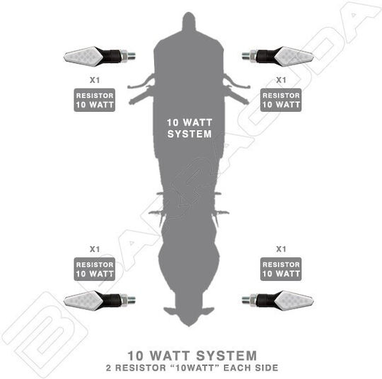 Barracuda Αντιστάσεις 10w Φλας Led