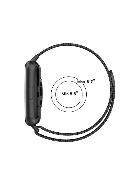 Каишка Неръждаема стомана Черен (Huawei Watch Fit 2 - Хуавей Уотч Фит 2)