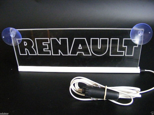 Διακοσμητική Πινακίδα Καμπίνας Μπλε Led 24v Renault 250mm90mm6mm Καλώδιο 15m Βύσμα Πρίζα Αναπτήρα