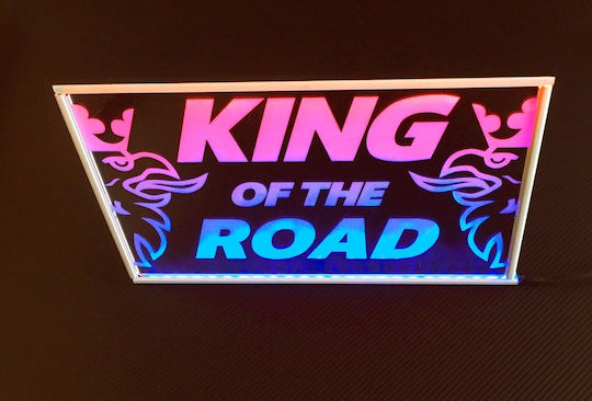 Διακοσμητική Πινακίδα &quot King Road &quot Δύο Φωτισμούς Led 24v Scania