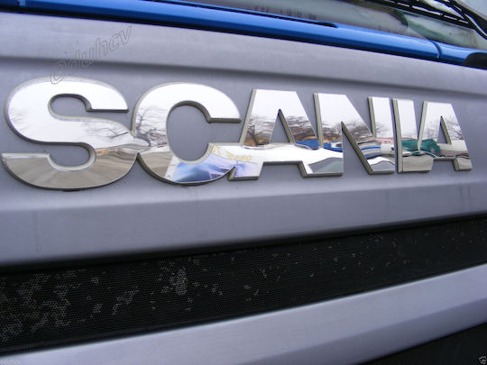 Vorderes Scania Schild Kennzeichenabdeckung 3D Relief Gebürsteter Glanz Edelstahl Spiegel