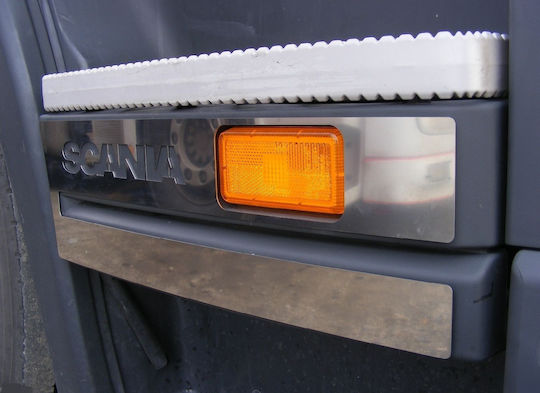 Decorative Step Sign Scania R Stainless Steel 440mm140mm1mm Set of 2 Pieces