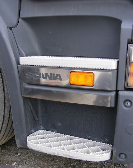 Decorative Step Sign Scania R Stainless Steel 440mm140mm1mm Set of 2 Pieces