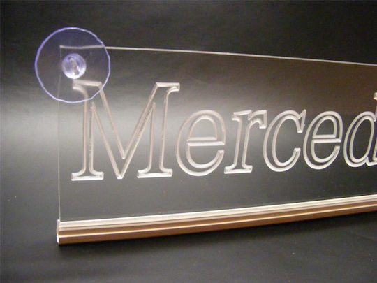 Decorative Cabin Sign Red Led 12v24v Mercedes 250mm90mm6mm Cable 15m Plug Lighter Socket