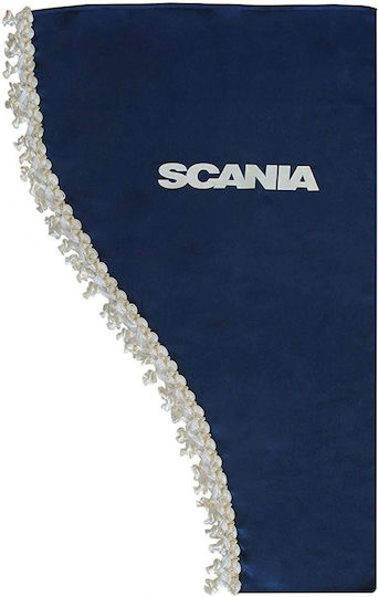 Set of 3 Blue Curtains Scania