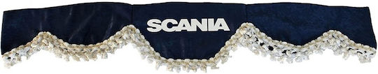 Set of 3 Blue Curtains Scania