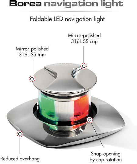 Borea Push Up Osculati Navigation Light Boat Up To 20 Meters