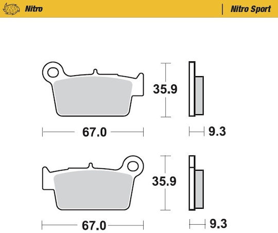 Nitro Racing Brakepad Yamaha YZ WR 03 Kawa KXF250/450 >04