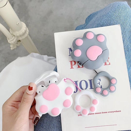 Lykl Cat Paw Θήκη Σιλικόνης σε Λευκό χρώμα για Apple AirPods 3