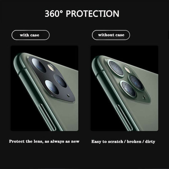 Cover Aluminum Protector Προστασία Κάμερας Μεταλλικό Πλαίσιο Ασημί για το iPhone 11 Pro / 11 Pro Max