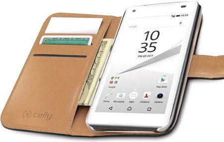 Celly Book Case Universal Up to 4.5" Mobile Phones Adhesive Holder Size L Black