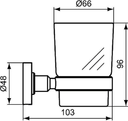 Ideal Standard Iom Wall-mounted Cup Holder Silver