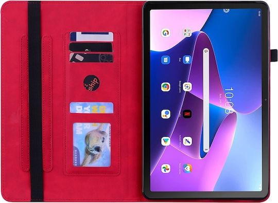 Flip Cover Δερμάτινη Κόκκινη (Lenovo Tab M10 10.1 3rd Gen)