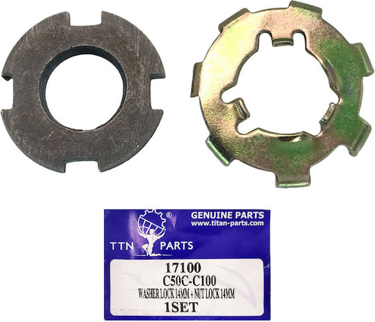 Παξιμαδι Καμπανας + Ασφαλεια Σετ Honda C50 C50c Glx Ttn Titan