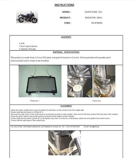 C-Racer Motorrad-Kühlerschutz Schwarz