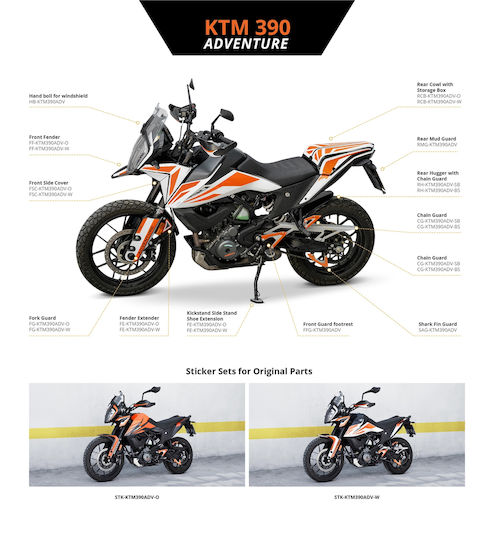 C-Racer Motorcycle Chain Guard KTM 390 Adventure Black