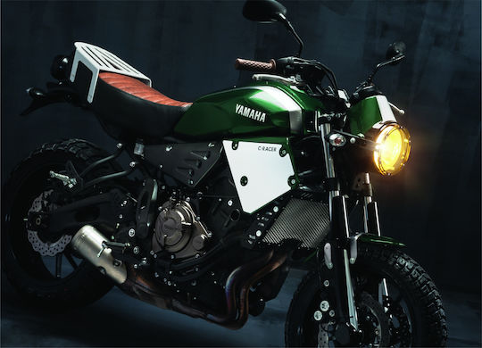 C-Racer Προστατευτικά Μπροστινής Ανάρτησης Μοτοσυκλέτας Yamaha XSR 700 Μαύρο