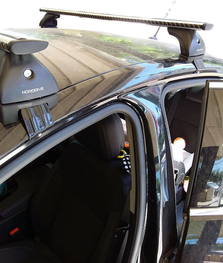 Nordrive Aluminum Car Roof Bars for Opel Insignia 4D Set with Roof Rack Legs