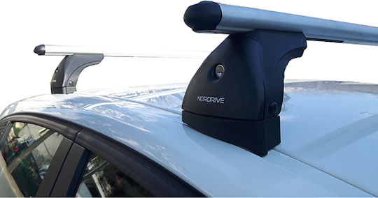 Nordrive Aluminum Car Roof Bars for BMW Series 1 5D 2011+ Set with Roof Rack Legs MPBMWF2001