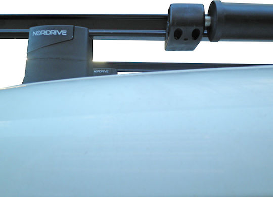Nordrive Roof Bar Set with Roof Rack Legs Railing Fiat Doblo 2010+ 3 Pieces
