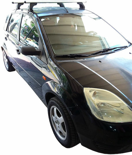 Nordrive Aluminum Car Roof Bars for Ford Fiesta 5D 2002-2008 Set with Roof Rack Legs and Lock