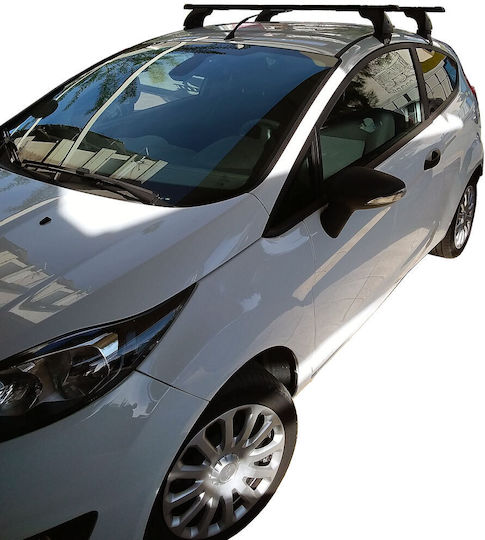 Nordrive Metallic Car Roof Bars for Ford Fiesta 3D 2009>2017 Set with Roof Rack Legs MΠ.FFIESTA.35