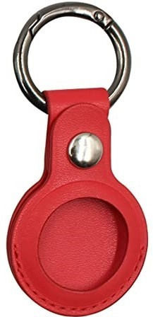 Case Leather for AirTag in Red color