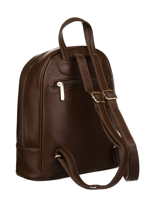 Leather Women's Bag Backpack Brown