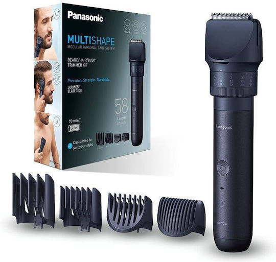 Panasonic Σετ Επαναφορτιζόμενης Κουρευτικής Μηχανής Μαύρο ER-CKN1-PAC1