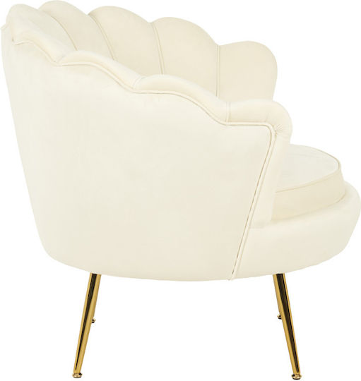 Daimon Фотьойл Кадифен White-gold 79x74x78см