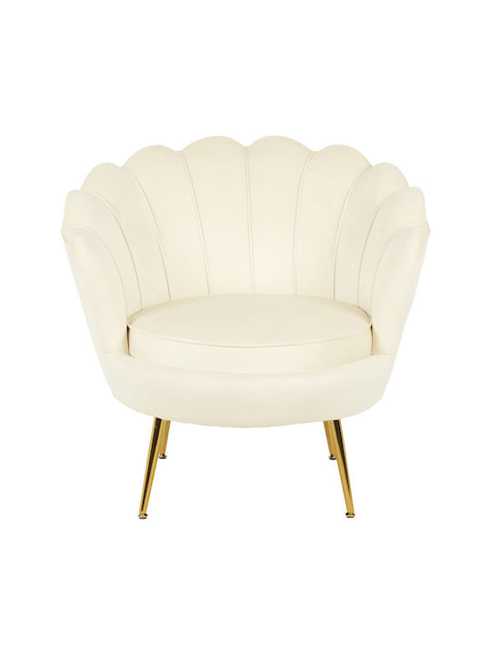 Daimon Фотьойл Кадифен White-gold 79x74x78см
